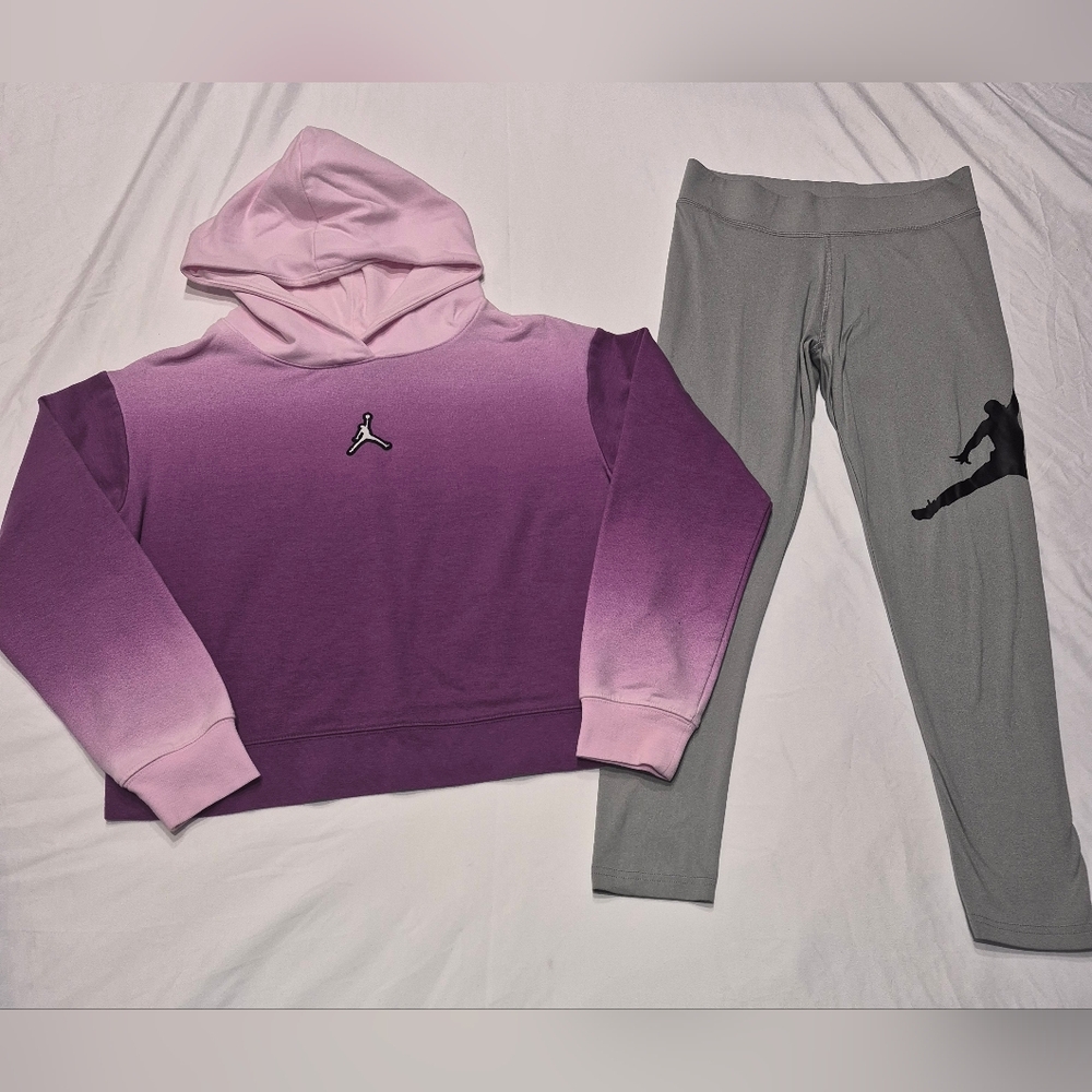 Jordan Hoodie and Leggings Girls Size Large